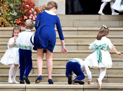 Royal Wedding page boy trips on way into St George's chapel 